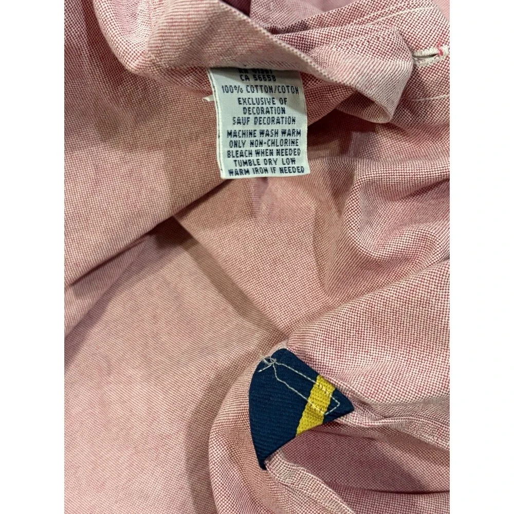 Polo Ralph Lauren Mens 2XB Pink Oxford Button Down Shirt Long Sleeve Flesh Pony